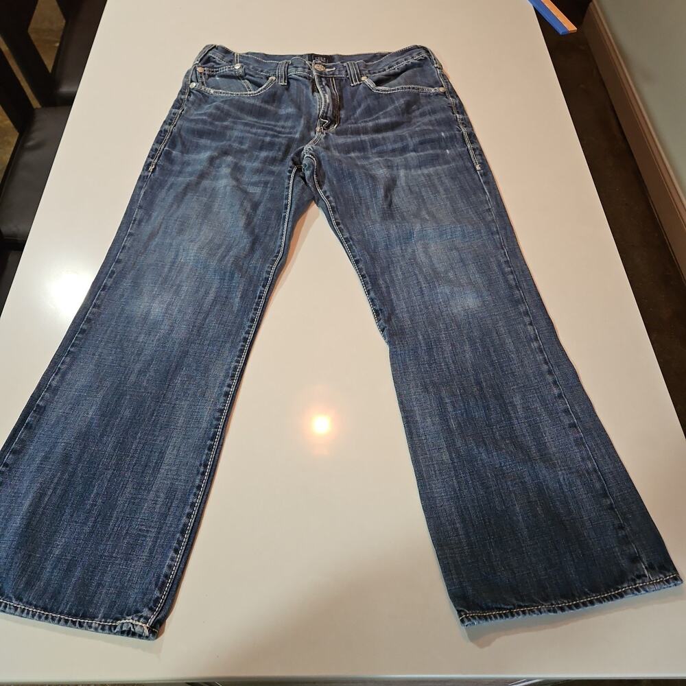 Rock & Republic Rebellion Mens 36x30 Straight relaxed embroidered jeans